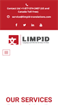 Mobile Screenshot of limpid-translations.com